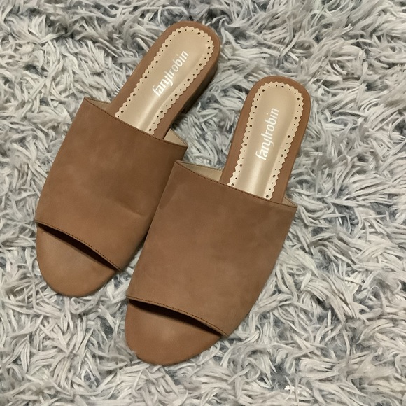 farylrobin Shoes - Farylrobin Mule Slide Open Toe Tan Size 8.5 📦T